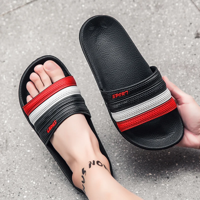 

Мужские сланцы для дома и пляжа, летние шлепанцы на платформе, плоская подошва, для воды, сланцы