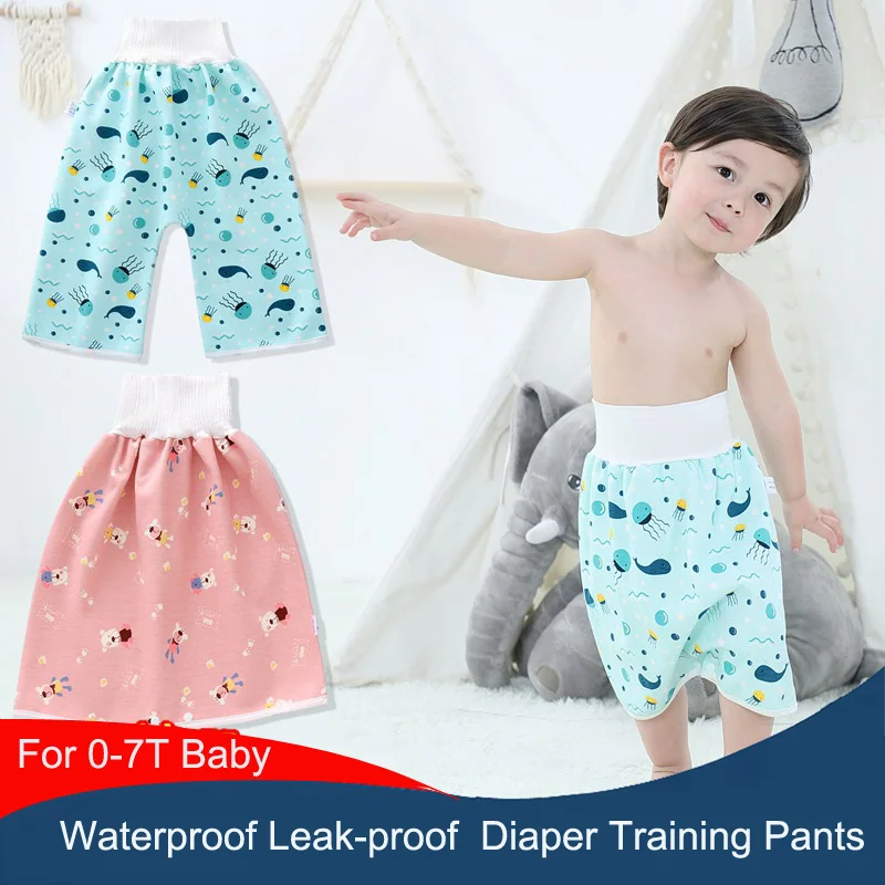 

Anti-baby Bedwetting Cotton Skirt Pant Baby Diaper Waterproof Skirt Infant Leak Proof Training Pants Cloth Kids Nappy Sleep Bed