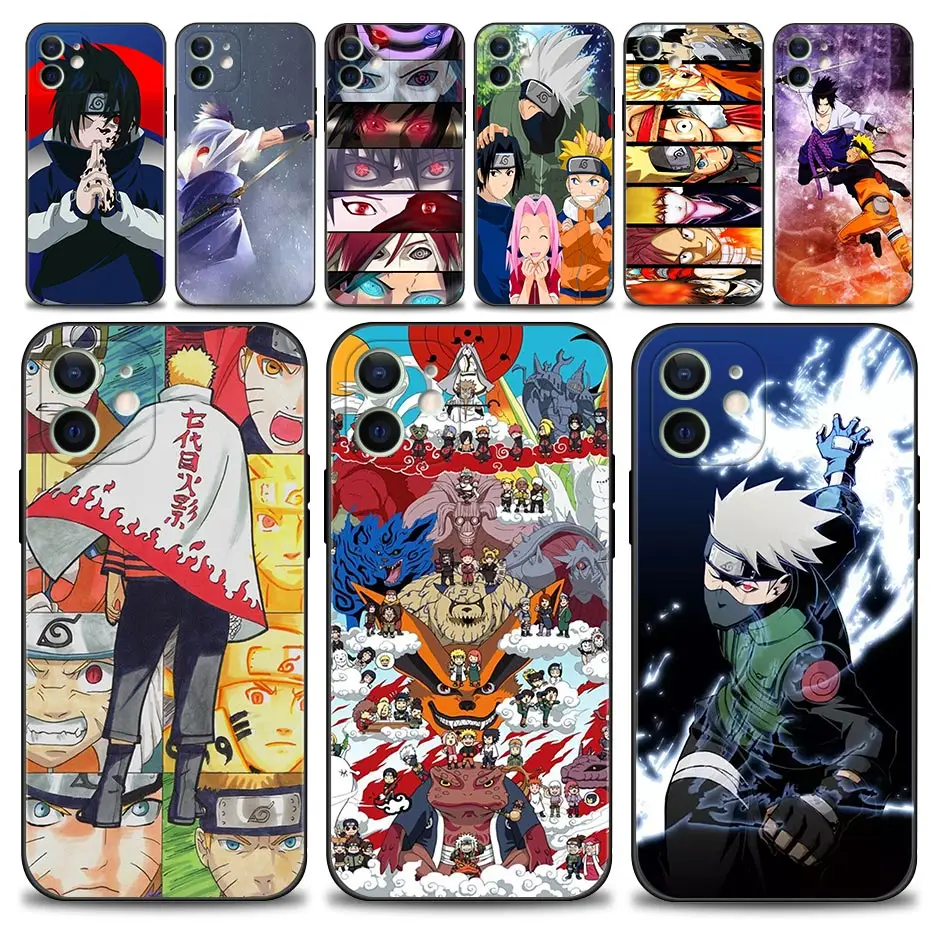 

Case For iPhone 13 12 11 Pro Max 7 8 6 6S Plus XS Max XR X SE2020 13Mini 12Mini 5 5S Smartphone Capa Comic Naruto Sasuke Kakashi