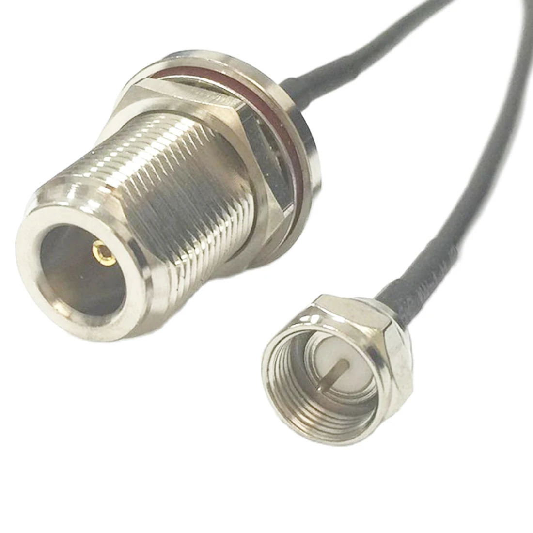 New N Female Bulkhead Nut Switch F Male Plug RF Pigtail Cable RG174 Wholesale 20CM 8 Adapter