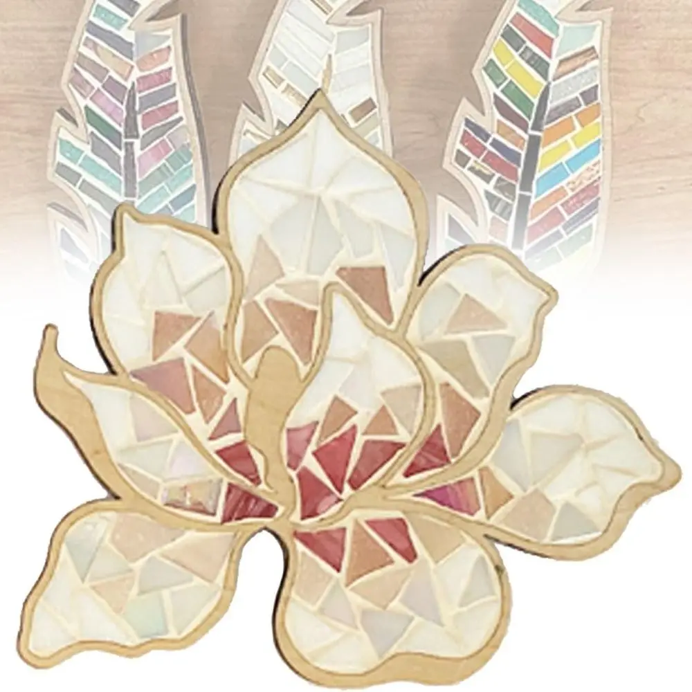 Искусство и ремесла DIY Мозаичный набор Белый цветок Витражи Цветочная мозаика