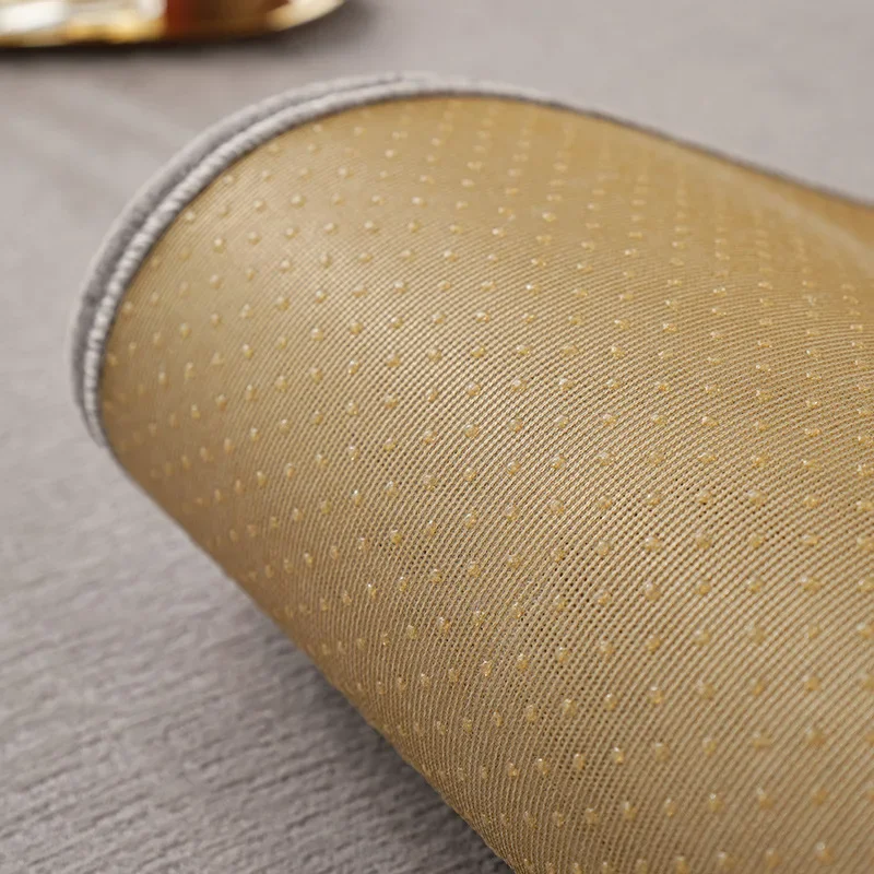 Однотонный чехол для дивана нескользящий из шенилла с золотистой нитью