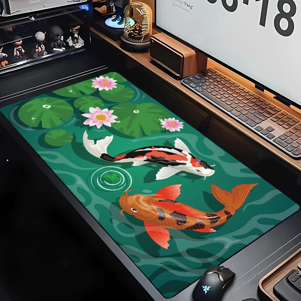 Коврик для мыши Koi in the Pond новый большой компьютерный офисный игровой настольный
