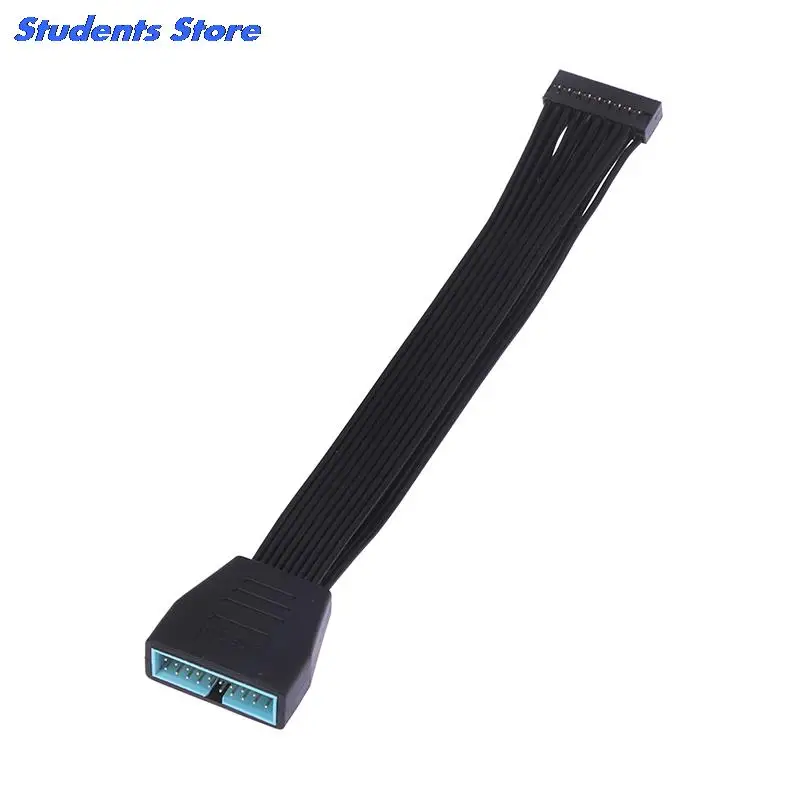 

Маленький внутренний удлинитель Mini USB 3,0 19/20 Pin, переходной кабель, черный плоский провод, кабель для материнской платы 5,9 дюйма/15 см