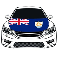 anguilla flag car hood cover 3 3x5ft 100polyesterengine elastic fabrics can be washed