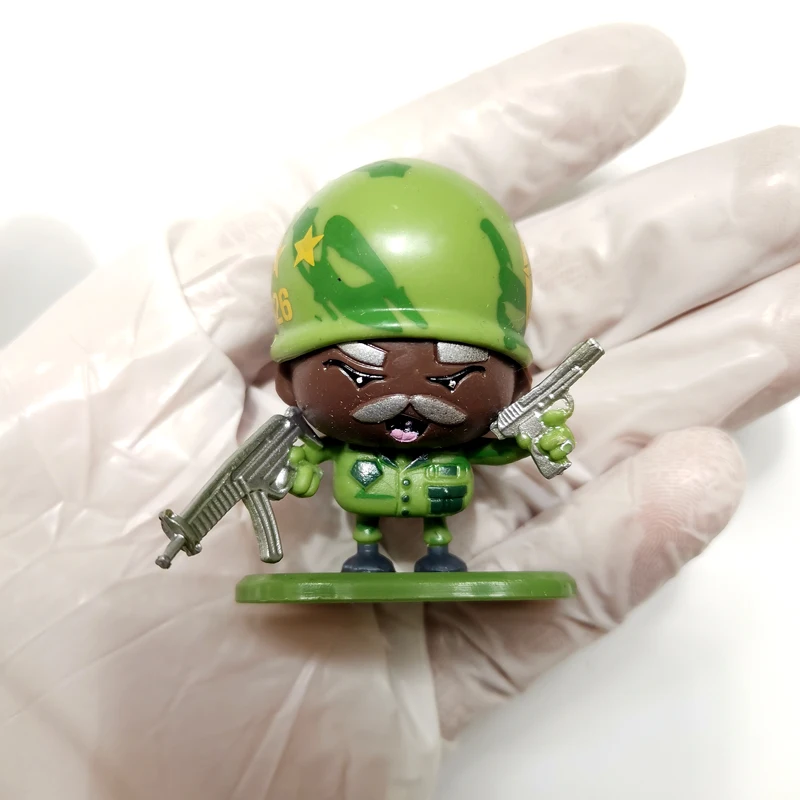 4 шт. маленькая серебряная армейская бомба зомби SWAT фигурка солдата из ПВХ модель