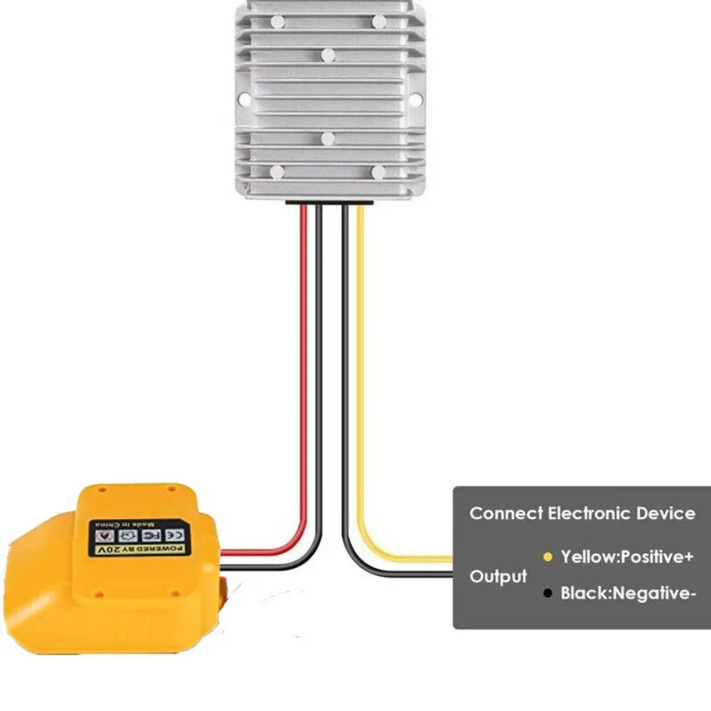 Понижающий преобразователь постоянного тока 20 в 12 В 10 А 120 Вт адаптер для Dewalt