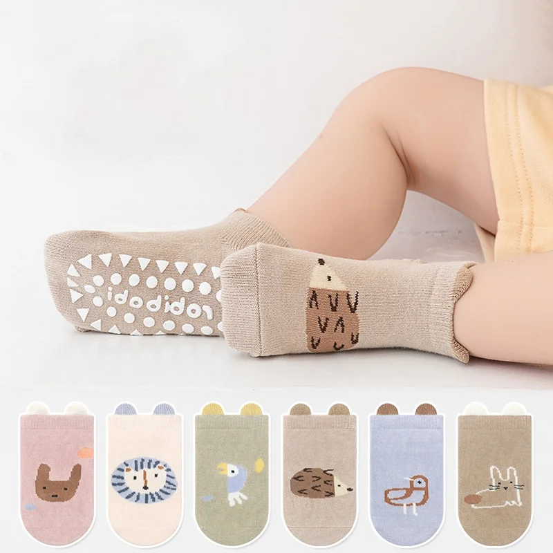 

Kids Girl Boy Socks Anti Slip Cotton Baby Socks for Girls Boys Casual Print Cartoon Toddler Children's Sock Non-slip 0-5Years