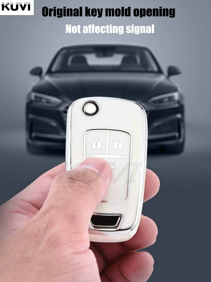 Новинка ТПУ чехол для автомобильного складного ключа Chevrolet Cruze Aveo Trax Sail Малибу