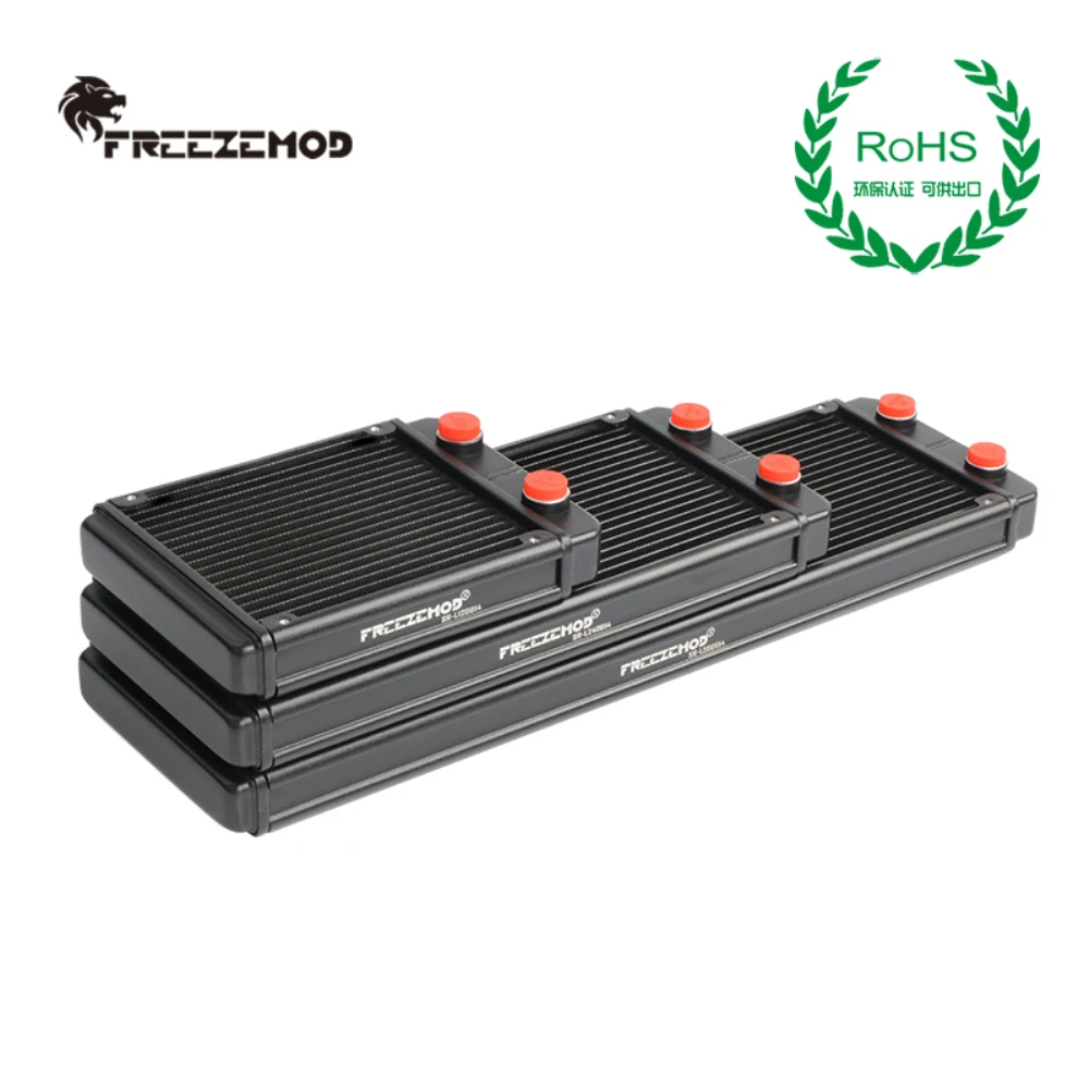 FREEZEMOD 12CM Heat Sink For PC Fan 120mm Aluminum Radiator Water Cooler MOD Liquid Cooling G1/4Thread Mouth Close 17 Crest Fins - купить по