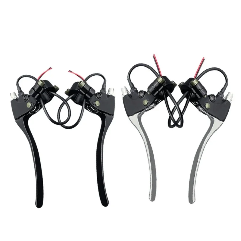 

Electric Bike Brake Lever 22mm Aluminum Alloy Brake Handle Left & Right E-Bike Bicycles Electric Brake Lever Replacement
