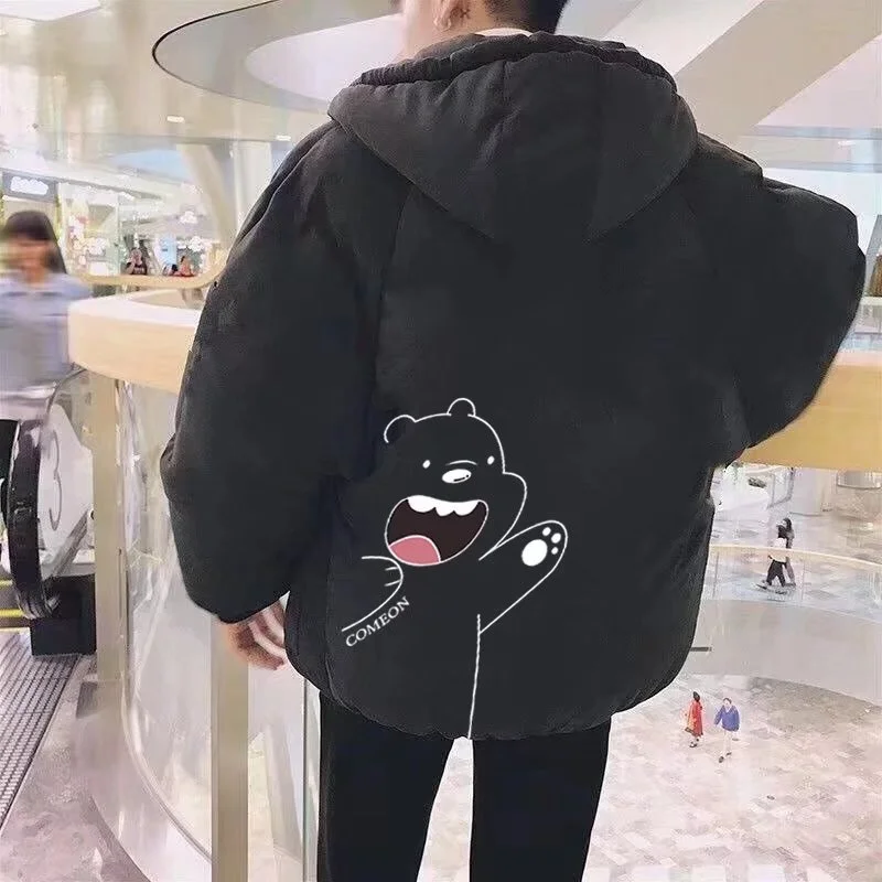 Новое зимнее пальто на хлопковой подкладке утолщенное свободное пуховое