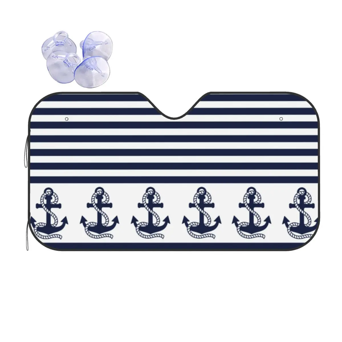 

Nautical Navy Windshield Sunshade Blue Anchor Novelty Car Front Windshield 76x140cm Sunshade Visor Ice Shield Dust Protection