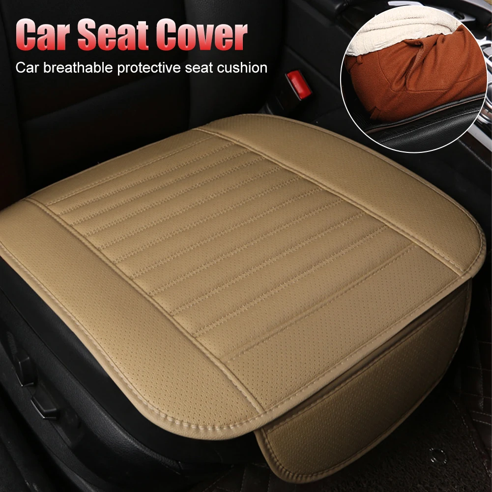 

Universal Car Seat Cover PU Leather Seat Cushion Front Rear Seat Pad Protector Breathable Anti-Slip Auto Interior Accessories