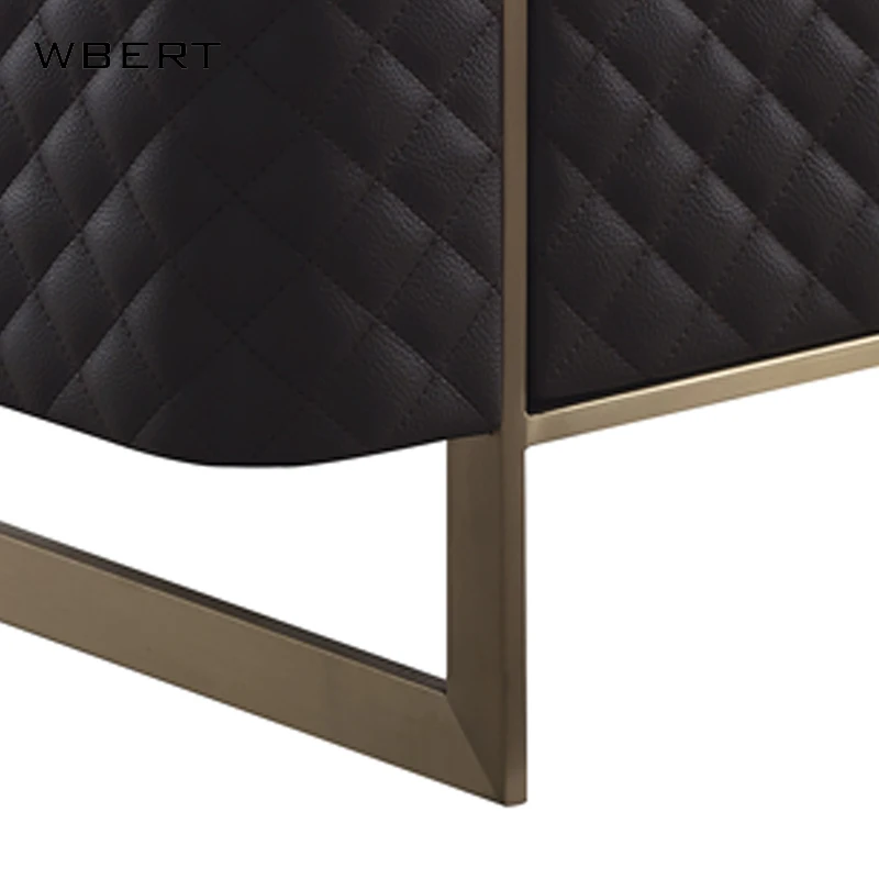 Wbert итальянский стиль роскошный буфет обеденный шкаф кожаный декоративный вход