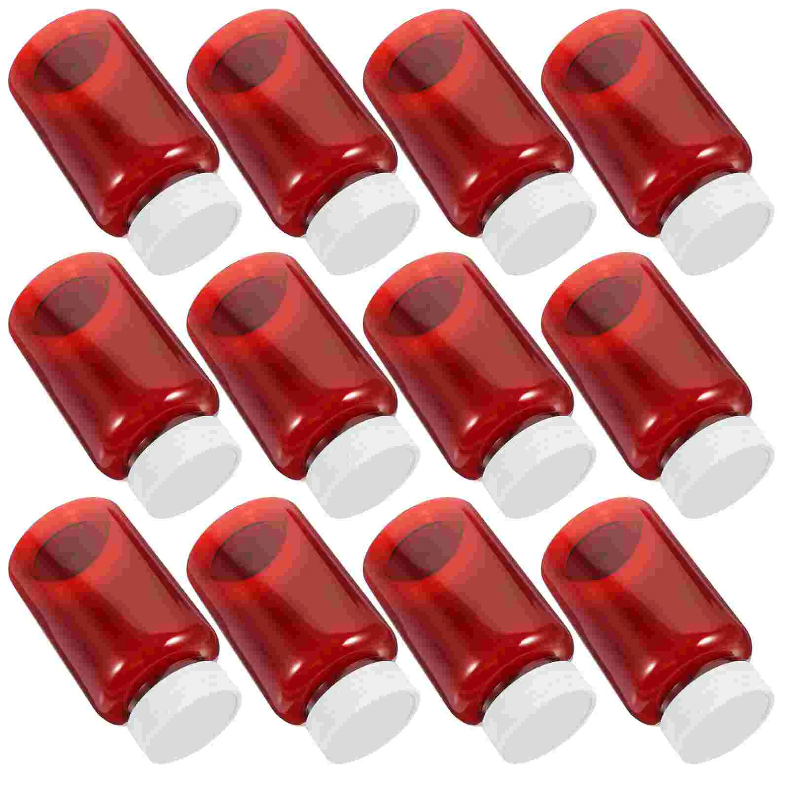 

12 Pcs Storage Box Empty Plastic Medicine Container Bottle Travel Dispenser Clear Bottles Caps