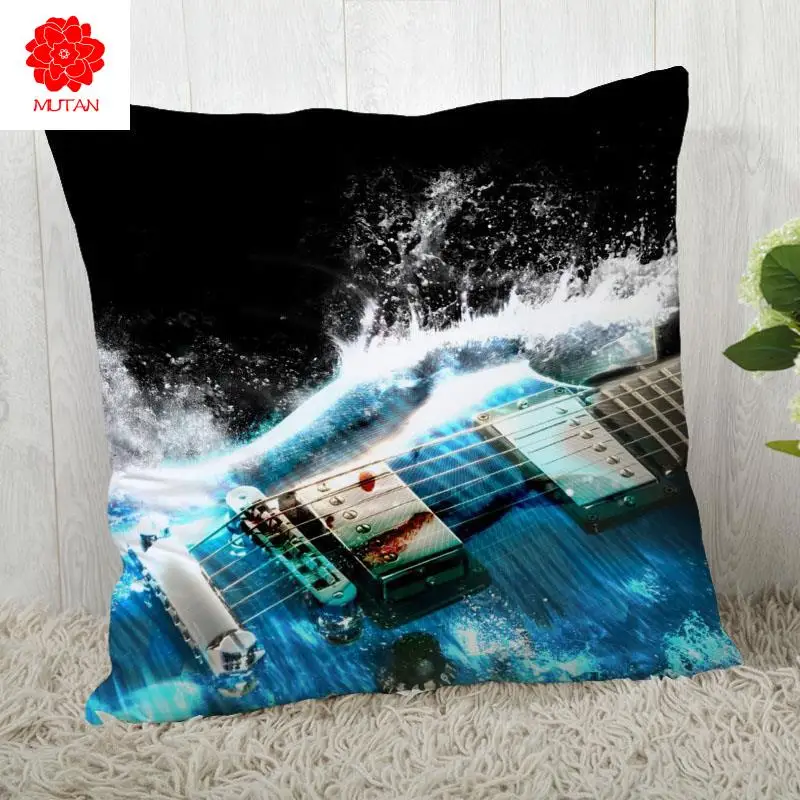 

Guitar Pillow Cover Customize Star Pillowcase Modern Home Decorative Pillow Case For Living Room 45X45cm,40X40cm