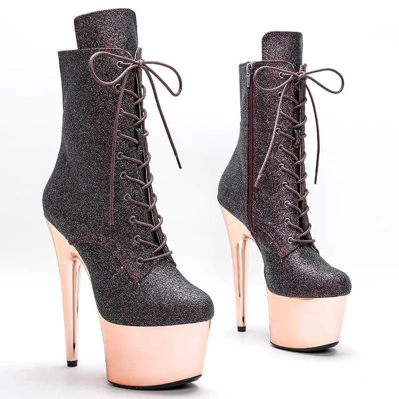 LAIJIANJINXIA/Новинка 17 см/7 дюймов женские современные ботильоны на платформе и