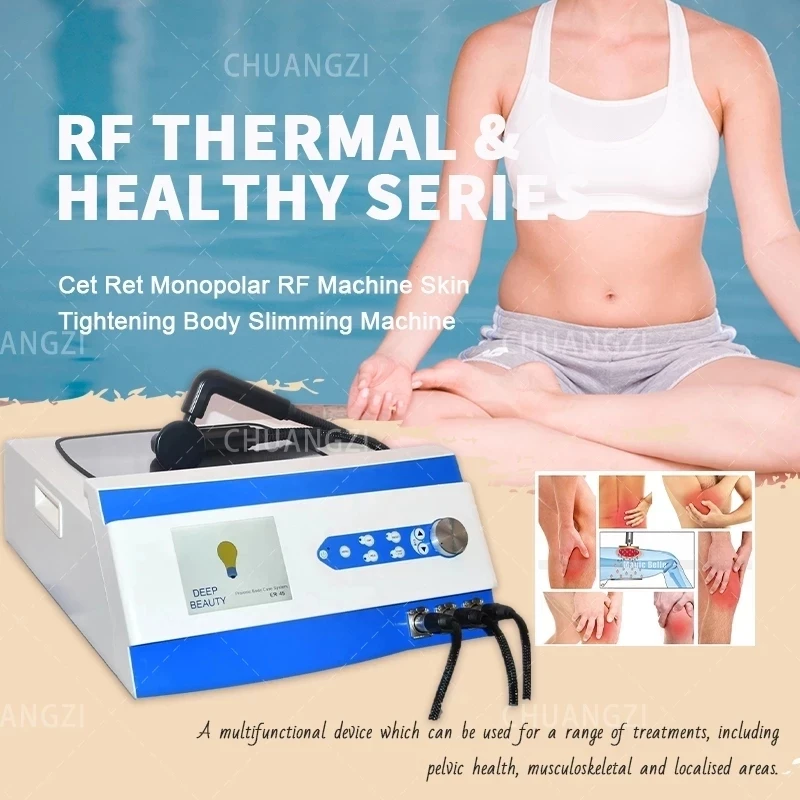 

Spain Indiba CET RET Body Sliming Machine CAP RES Physical Therapy Equipment ER-45 Pain Relief Anti-cellulite Body Massager