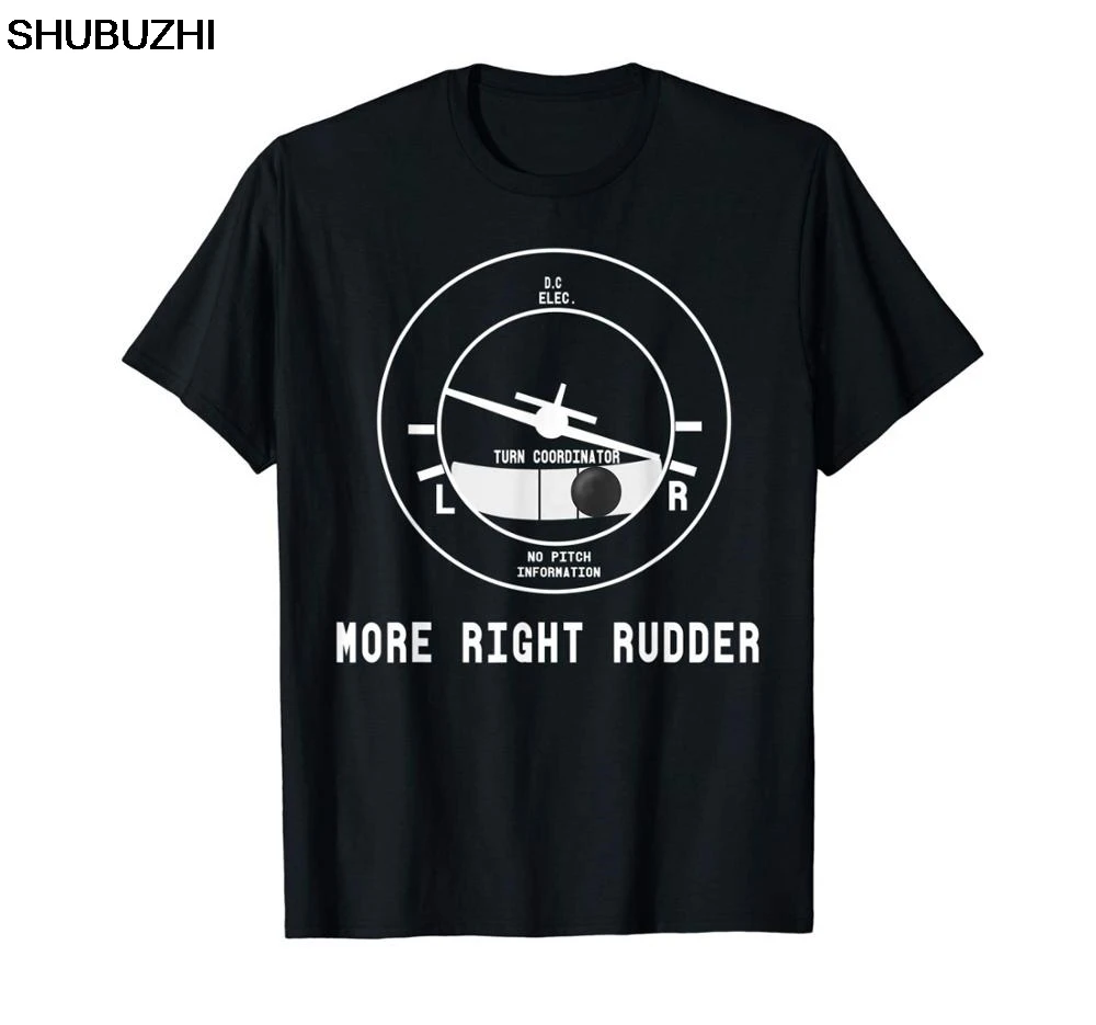 

More Right Rudder Cfi Flight Instructor Pilot Funny T-Shirt Summer O-Neck Fashion Casual Casual Men's Shirts