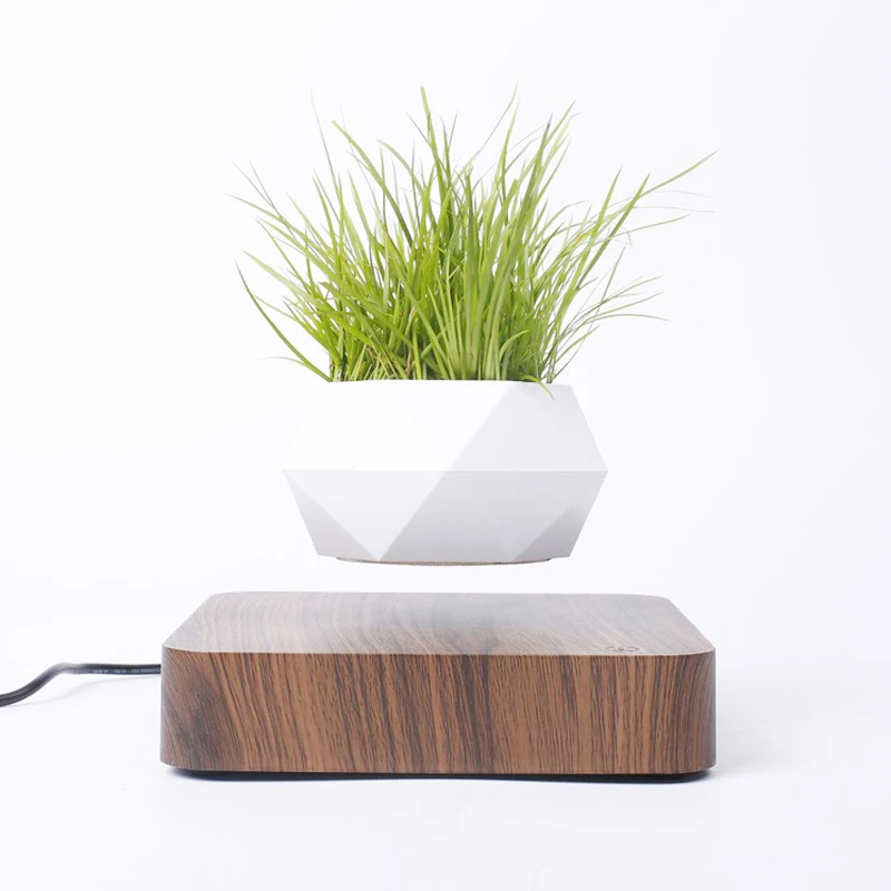 

Magnetic Levitation Suspension Flower Floating Pot Nordic Novelty Desktop Flower Pot Decor Levitating Air Bonsai Pot Planters