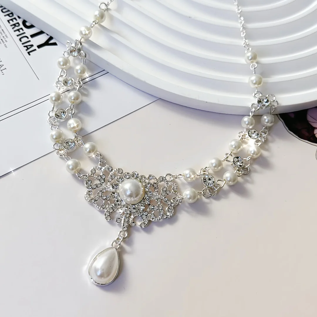 Ожерелья Draweye с жемчугом для женщин геометрические корейские модные элегантные