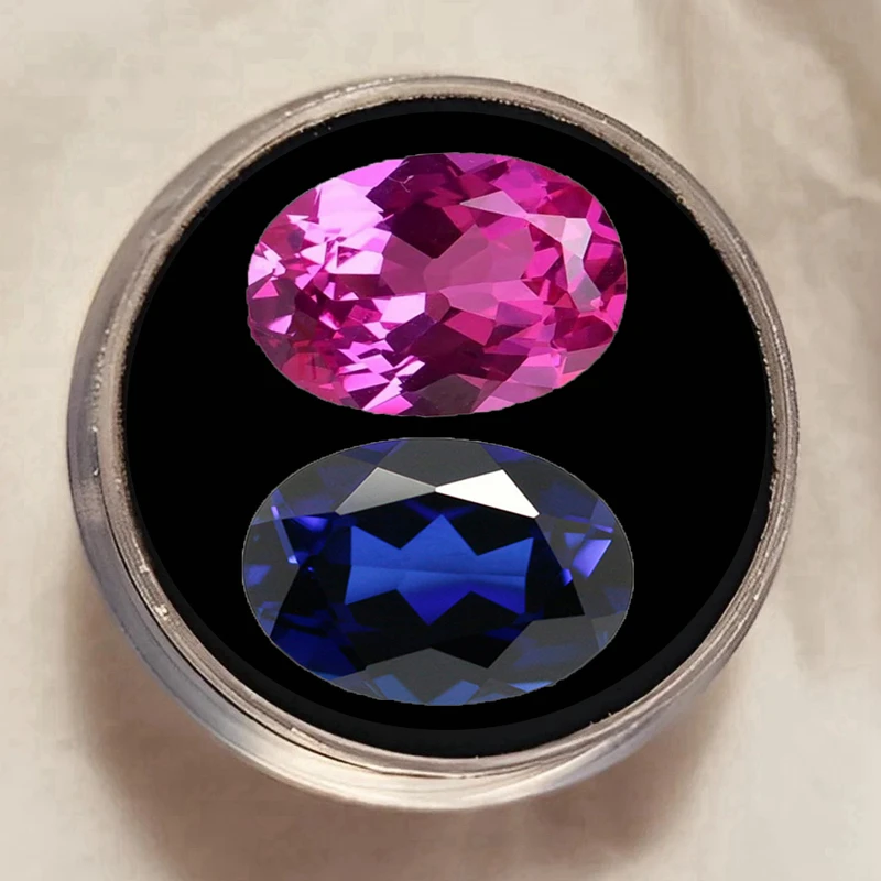 2 шт./компл. довольно розовый рубиновый сапфир драгоценный камень овальной