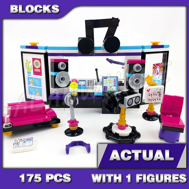175 шт. студия звукозаписи Friends Pop Star Olivia Superstar Singer 10403 модельный комплект блоки