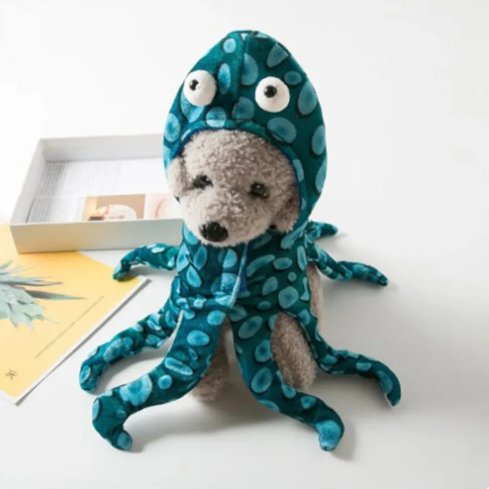 

Leisure Style Halloween Octopus Changing Outfit Skin Friendly Soft Teddy Cosplay Costume Polyester