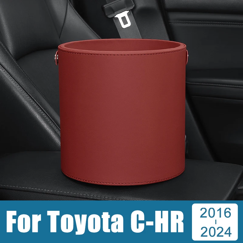 Портативный подвесной автомобильный круглый мусорный бак с карманом для Toyota C-HR