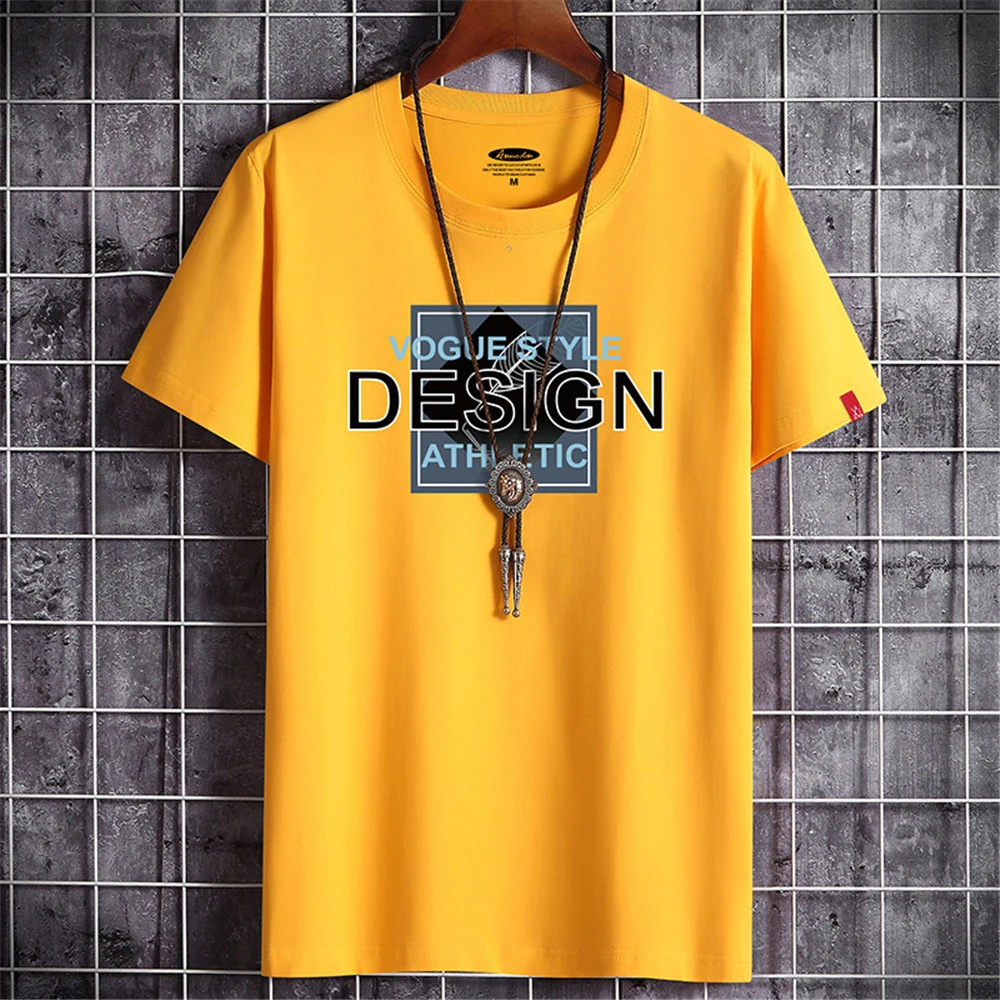 

Male Tshirt Men's Fashion Clothes Comfortable Daily Clothing Summer Men T- Shirt Couples Men T Shirt Slim Fit Short Sleeve