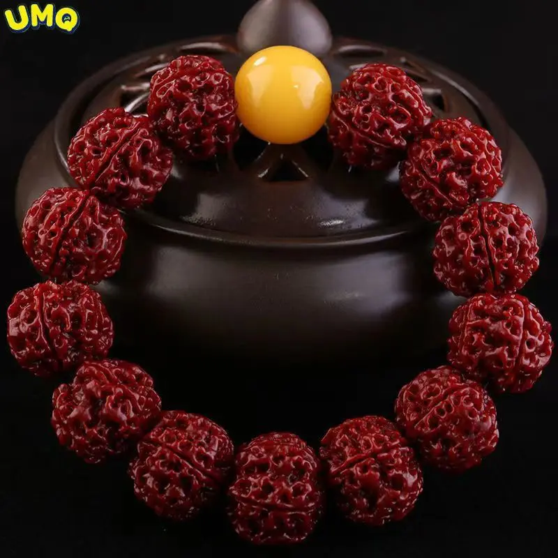 

[Наполненная шламом] непальская пятерка натуральная жареная свинина Бодхи рудракша машинная щетка для бидсаба ленивый буддийский шар Мужская Ручная нить