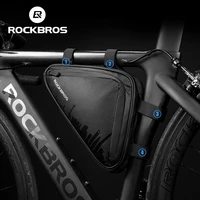rockbros bicycle bag waterproof mtb road bike frame bag triangle pouch waterproof cycling caulking bag pannier bike accessories