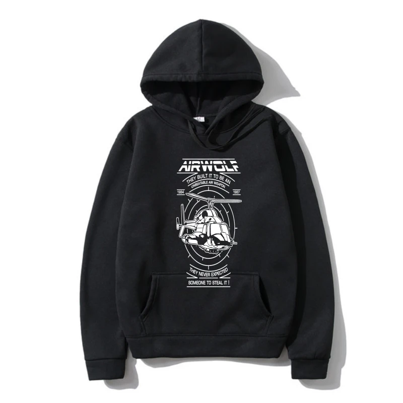 

Airwolf, верхняя одежда, синий вертолет cul TV series 80er Huckleberry, толстовка