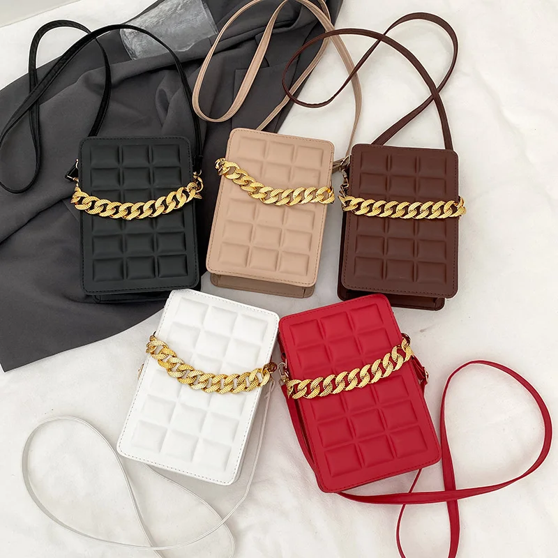 

Luxury Small Crossbody Bag Ladies Designer Chains Flap Women Bags Grid Shoulder Phone Purses 2022 Fashion Purses And Handbags