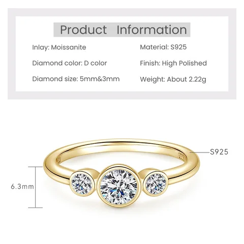 Серебряное кольцо IOGOU с муассанитом