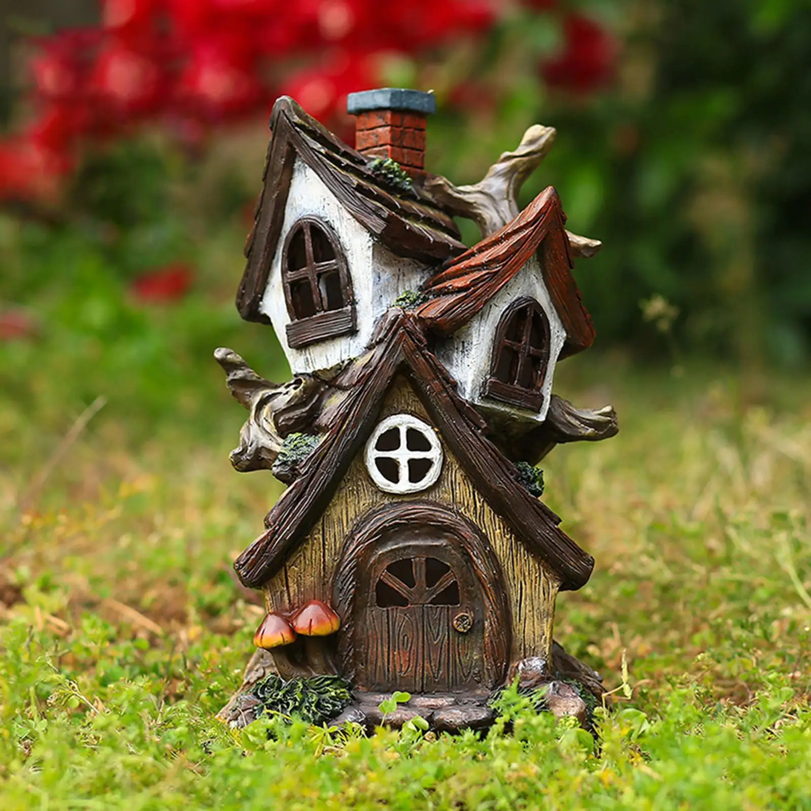 

Fairy Garden House Outdoor Statues Patio Yard Decorations Lawn Ornaments Tree House