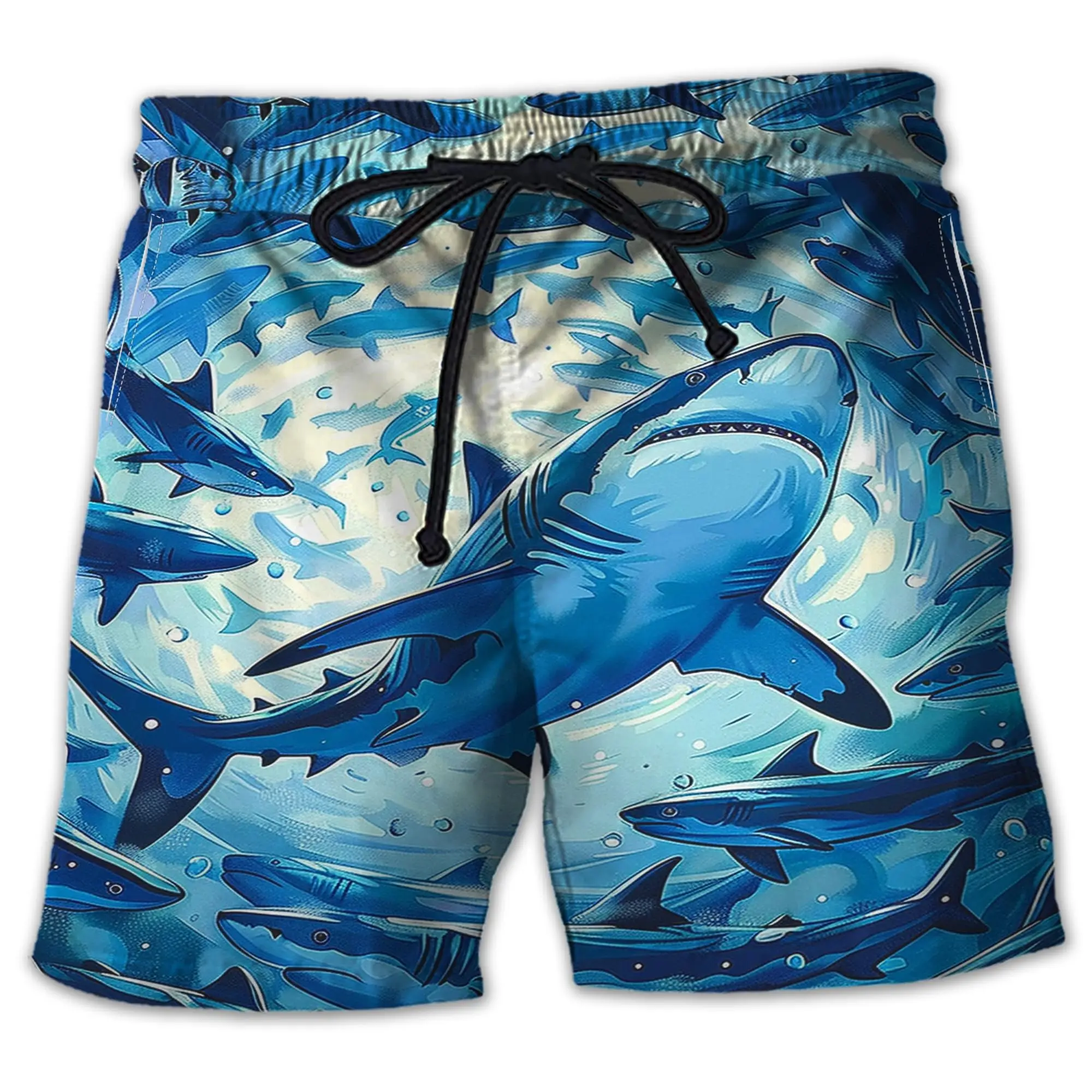 Фото New Ocean Shark Dolphin 3D Print Beach Shorts Men Swimwear Oversized Surfing Board Pants Hawaiian Swimsuits Trunks Kids Clothing №3