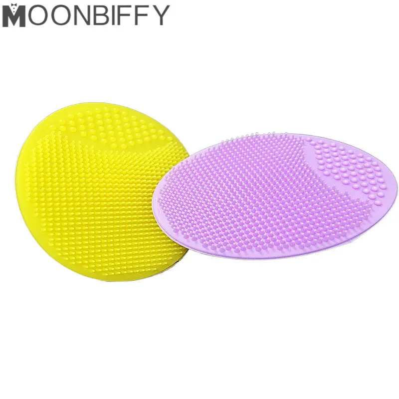 

Oval Cleansing Pore Blackhead Silicone Face Wash Brush Baby Silicone Shampoo Brush Manual Soft Hair Silicone Cleansing Brush