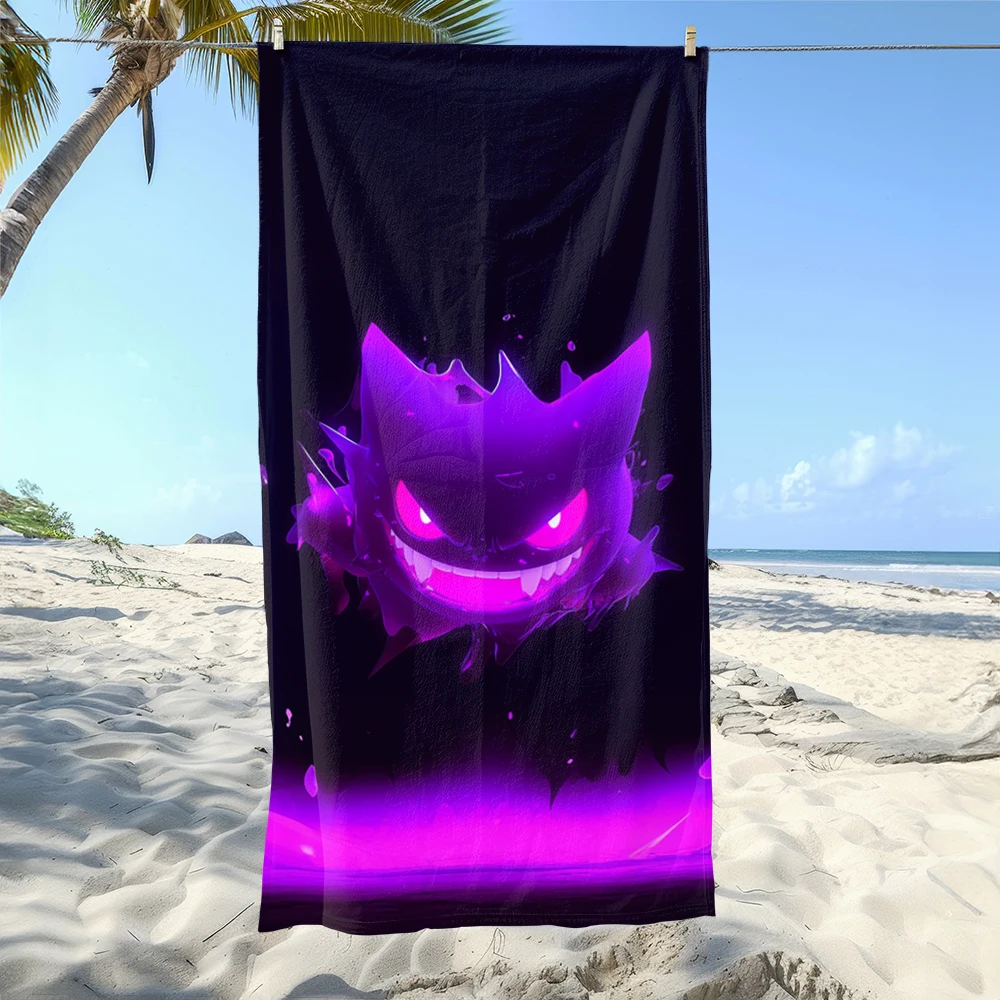 

Пляжное полотенце Spooky Gengar Design: погружение в стиле и развлечение на берегу! Подходит для полотенец, банных полотенец, пляжных полотенец.