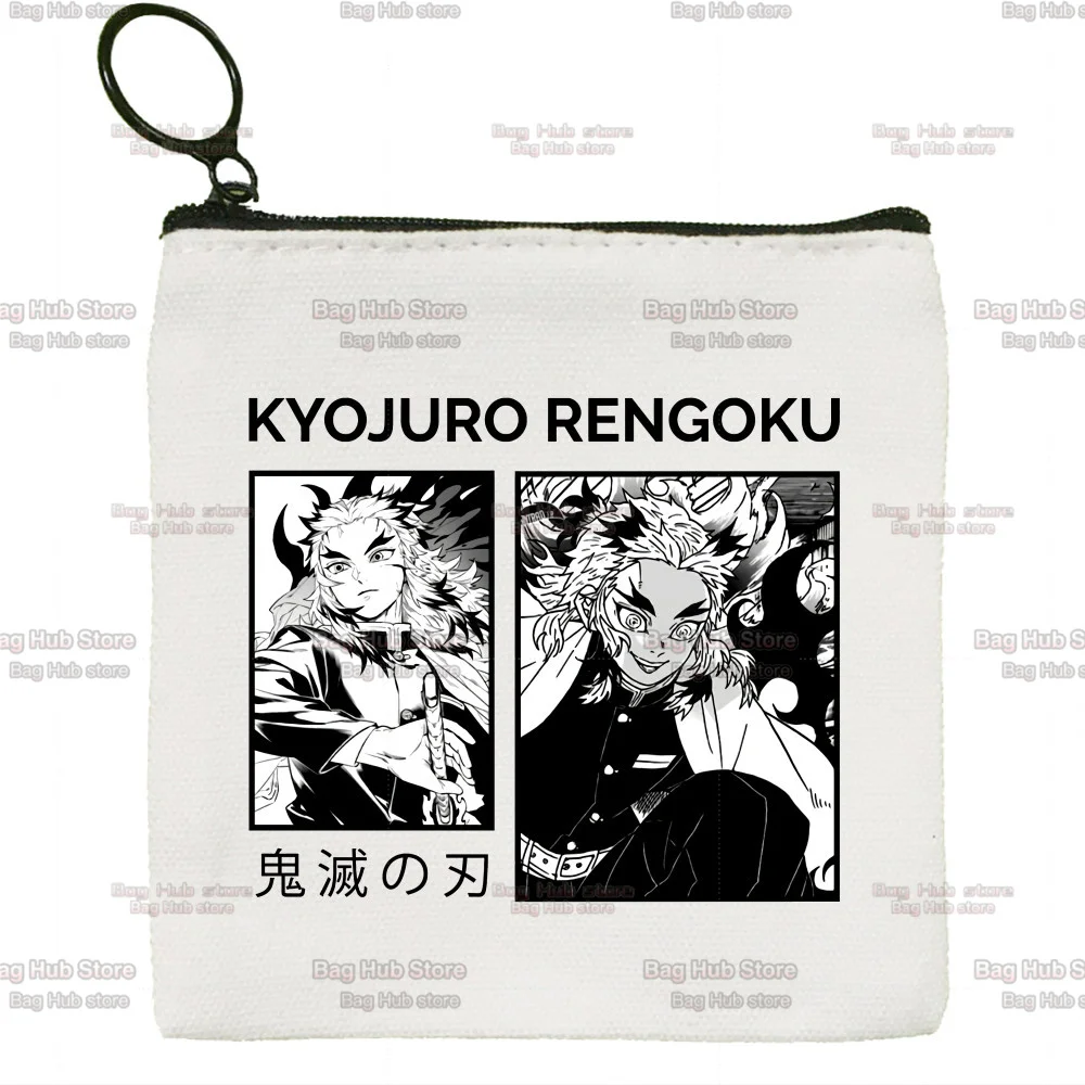 Demon Slayer Anime Japanese Kimetsu No Yaiba Kawaii Wallets Coin Pocket Vintage Male Purse Function Boy and Girl Wallet