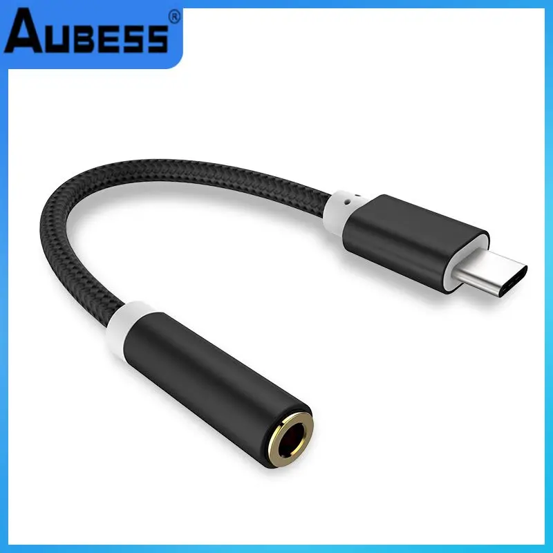 

Type C Adapter USB C To 3.5mm Jack Earphone Audio Converter Headphones Cable For Samsung Galaxy Tab S6 Z Flip 90 Degree