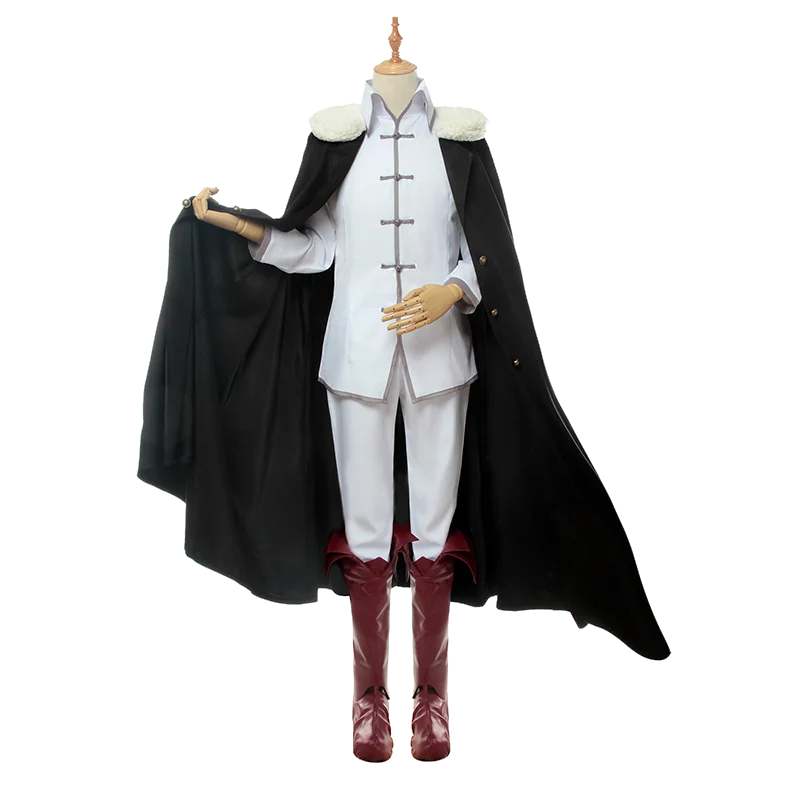 Аниме Bungou Stray Dogs 3-й сезон карнавальный костюм Fiodor D белая униформа с плащом для