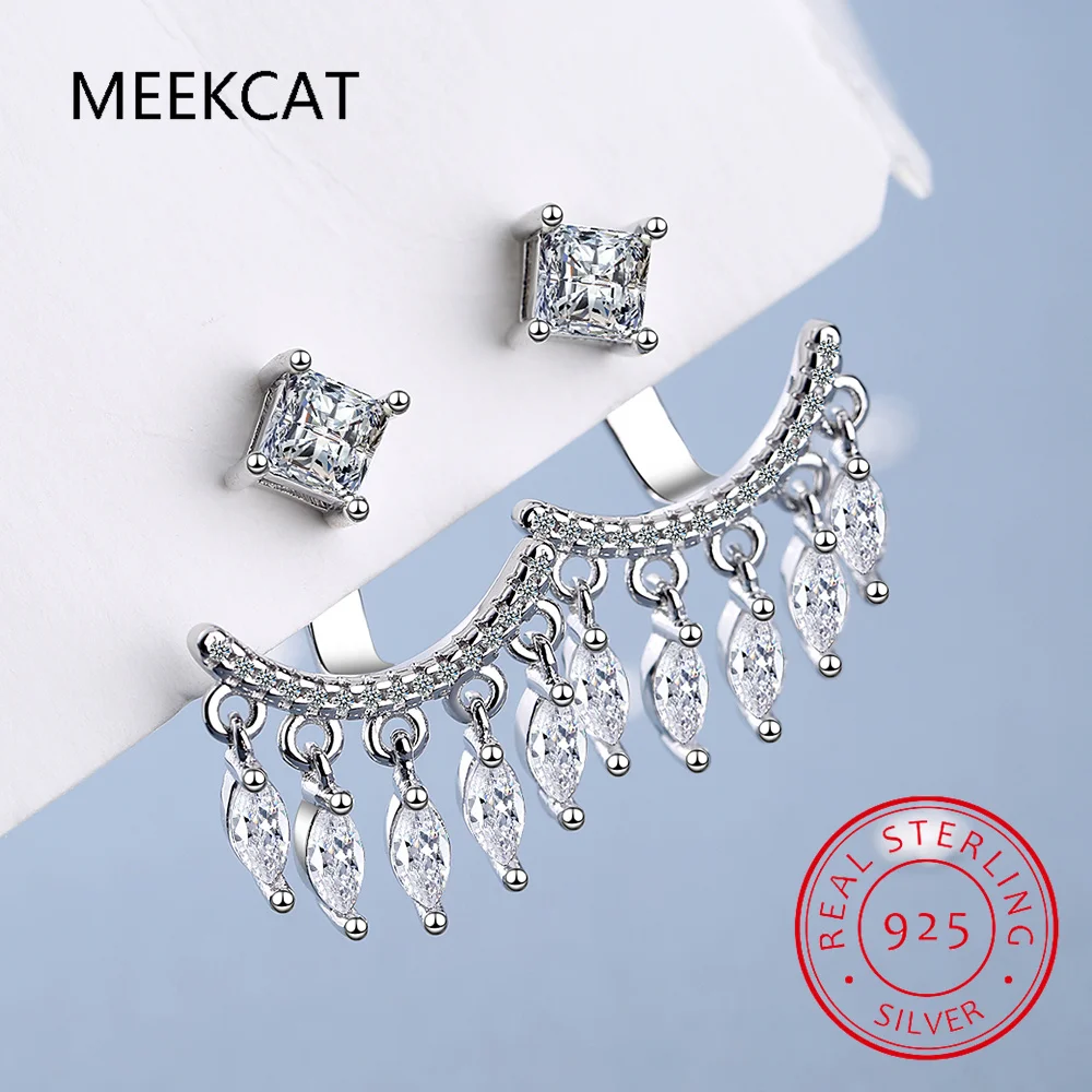 

Серьги-гвоздики из серебра 925 пробы с искусственным муассанитом