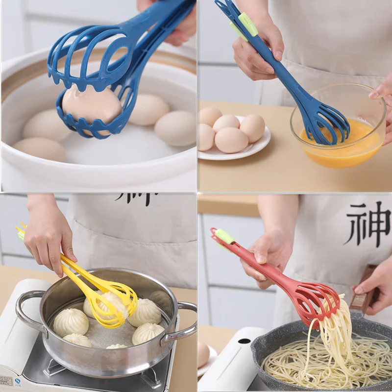 

Multifunctional Egg Beater Egg Milk Whisk Pasta Tongs Food Clips Mixer Manual Stirrer Cream Bake Tool Kitchen Accessory