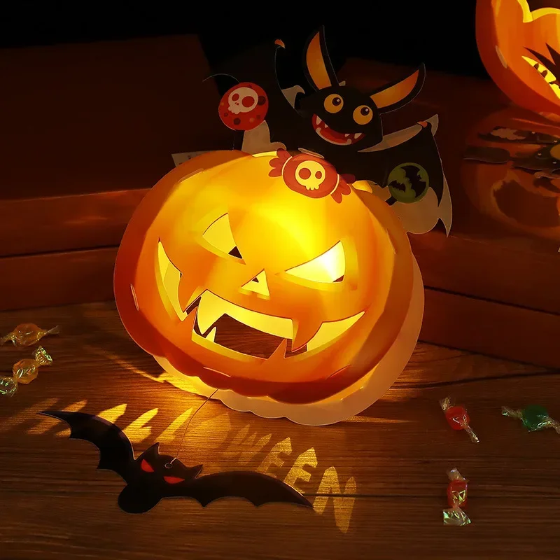 Хэллоуин Джек-фонарь реквизит украшения ручные нарядные игрушки DIY светящиеся в