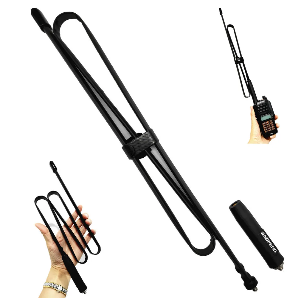CS Tactical Antenna for UV-9R PLUS Waterproof Walkie Talkie Dual Band VHF UHF 144/430MHz SMA-F Foldable Antenna UV9R UV 9R PLUS