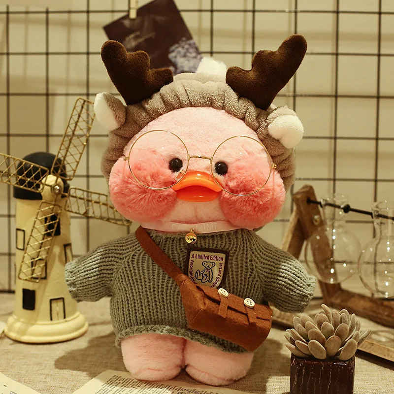 Плюшевая игрушка кофейная желтая утка 30 см |