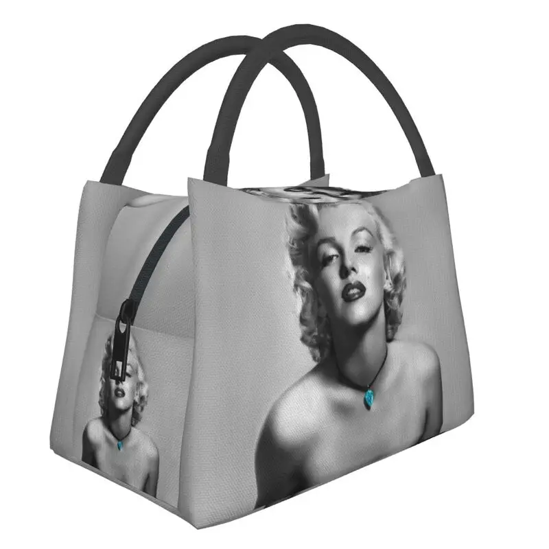 

Sexy Singer Marilynmonroe Thermal Insulated Lunch Bags Women American Model Actress Resuable Lunch Container Meal Food Box