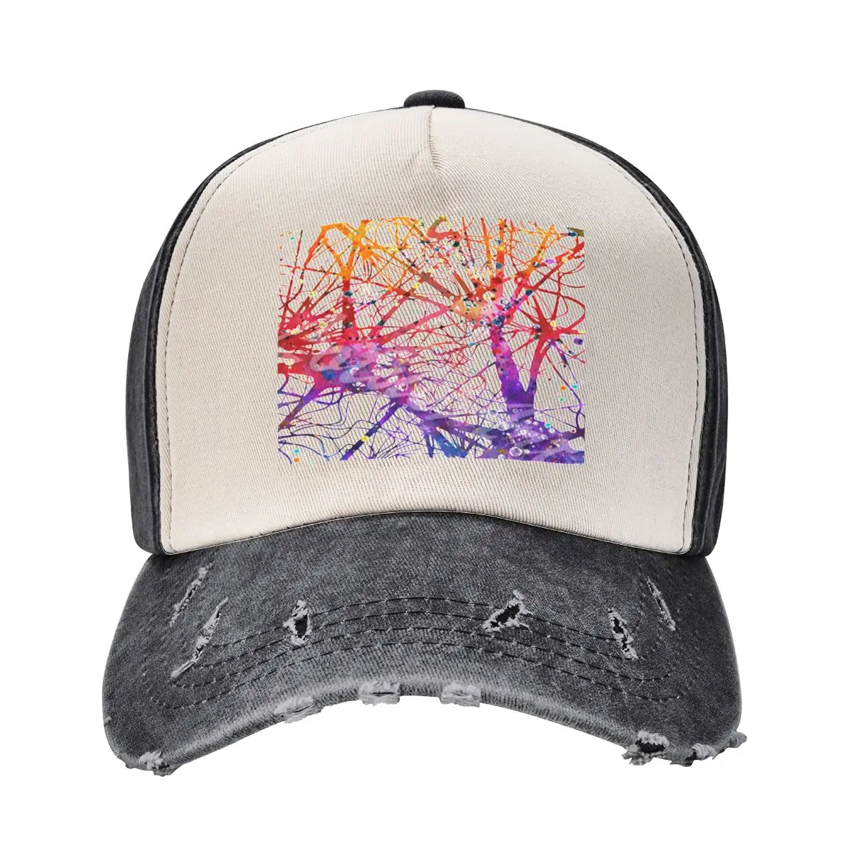 Mindgazing - Бейсболка со спиральной кепкой Neuron and Astrocyte винтажная шляпа с капюшоном